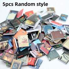 100pcs/50pcs/30pcs/20pcs/10pcs/5pcs Mixed Miniature Simulation Fixed Mini English Books, 1:12 Dollhouse Accessories, DIY Furniture Models, Decorations, Christmas Gifts, Valentine's Day Gifts, Easter Gifts, Miniature Fake English Books, Mini Bookshelf, Christmas Micro Scene Decorations And Ornaments - Multicolor - View 11