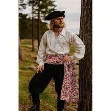 ThePirateDressing Pirate Medieval Renaissance Halloween Costume Large Sash,Brocade#121(LinedWithSatinFabric) - 錦緞#121(緞面襯裡) - 查看 3