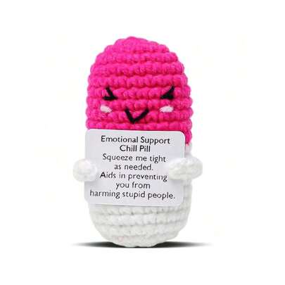 1 pieza Cápsula tejida a mano de color rosa: Símbolo de positividad y gratitud: Esta píldora tejida a mano es un símbolo del agradecimiento reflexivo de enfermeras, médicos, farmacéuticos y héroes del cuidado de la salud. Un diseño encantador que simboliza el entusiasmo, la dedicación y la gratitud, y es un regalo ideal para conmemorar el arduo trabajo.