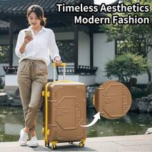 Fochier F-4 Piece Suitcase Set, ABS Hard Shell Trolley Case, Silent Universal Wheel Combination Lock, Family Travel Suitcase Set, Cosmetic Handbag 20-Inch Suitcase 24-Inch Suitcase 28-Inch Suitcase - 香檳色 - 查看 9