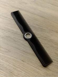 1pc Black Fine-Toothed Rotatable Hairdressing Comb, 360-Degree Swivel Salon Stylist Cutting Comb, Anti-Static High-Temperature Resistant Hair Brush, Hairstyling Gift - Black - View 7