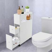 Bathroom Storage Cabinet, Narrow Floor Storage Cabinet, Storage Cabinet With Drawers,Small Bathroom Storage Cabinet For Small Spaces - Default - View 6