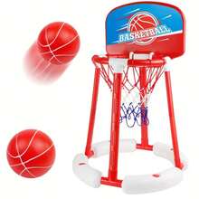 1 Set Floating Pool Basketball Game, Inflatable Water Basketball Hoop With 2 Balls And Air Pump, Blue/Red - Perfect Gift For Halloween, Christmas, Thanksgiving And Children's Day - Multicolor - View 10