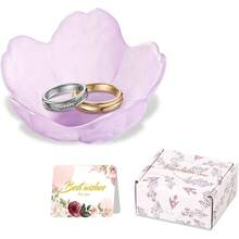 ¡RecomendadoRegalo para mujer, ideal para regalo de cumpleaños, para mujer, almacenamiento de joyas, bandeja vacía de bolsillo, decoración para el hogar, salón, decoración de habitación, idea, regalos de Navidad¡Top de Temporada - Fantasía púrpura - Ver 14