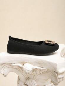 Women & Teen Girls' Outdoor Casual Fashionable Breathable Flat Shoes - Black - View 2