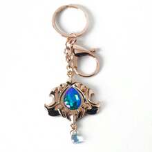 游戏钥匙扣动漫人物阿尔莱基诺领章吊坠钥匙圈可爱水钻镶嵌钥匙链《恶棍》角色扮演道具 - 彩色 - 查看 8