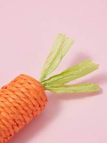 1pc Cat Toy Set, With Cute Paper Rope, Carrot-Shaped Interactive Cat Toy, Can Be Used For Entertainment And Stress Relief, Chew-Resistant.