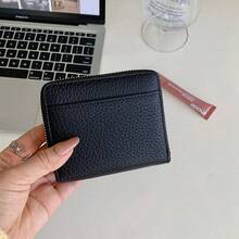 时尚荔枝纹PU多功能零钱包 女士短款钱包 独特日式零钱包 女士钱袋 迷你钱包 小钱包 可爱钱包 旅行必备证件夹 身份证夹 - 彩色 - 查看 10