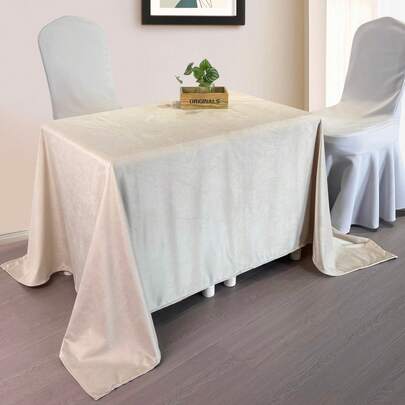 1 pieza Mantel de terciopelo con caída alta, mantel para decoración de bodas y fiestas, mantel de alta gramaje para salón de conferencias