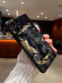 1个极简猫眼亲肤防摔TPU手机壳，兼容 17、11、16 Pro Max、16 Pro、16、15 Pro Max、14 Pro Max / Galaxy S25系列、A16 / Honor X6A、X7B、X8B / 13C、Note 13 / Hot 60ro / Smart 8 保护套 - 黑色 - 查看 5