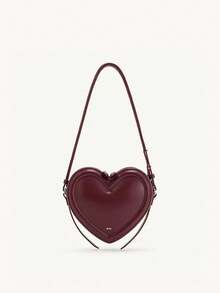 2026新款独特心形斜挎包，3D立体心形设计女士单肩包，适合派对、通勤、日常穿着 - 彩色 - 查看 2