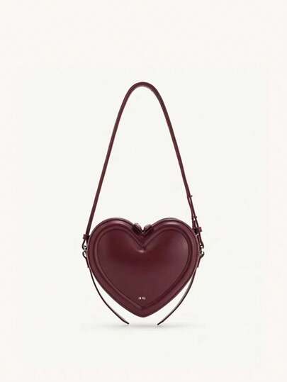 2026新款独特心形斜挎包，3D立体心形设计女士单肩包，适合派对、通勤、日常穿着