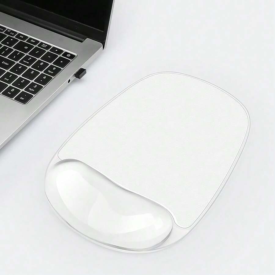Gel Wrist Rest For ,Ergonomic Pad With Clear Cushioned Pa 1lm Rest,Gel Pad With Wrist Support,Small Desk Mat,Office Desk Work Accessories For Women,Carpal Tunnel Relief (A-Clear) - A-Clear - 查看 1