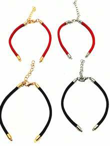 1条3毫米单层编织红色米兰绳饰品配件连接绳手链 - A - 查看 1