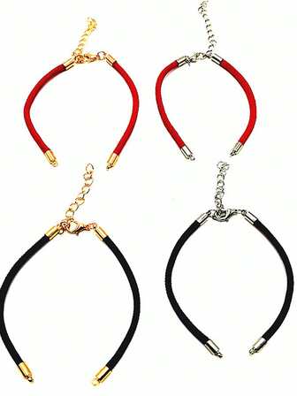 1 pieza Cuerda de joyería de 3MM de un solo hilo trenzado de color rojo Milano, accesorio para pulsera