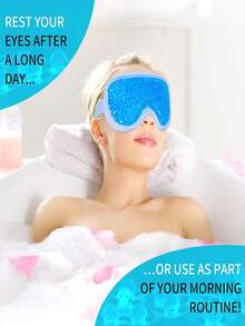 2pcs/1pc Face Ice Pack, Eye Mask, Cooling Gel Beads, Reusable Hot/Cold Compress, Soft And Flexible After Freezing, Effectively Relieves Dry Eyes, Dry Skin, Puffiness, Tension, Itchy Eyes, Headaches, Dark Circles, Reduces Facial Swelling, Soothes Sleep, Suitable For Mouth, Dental, Use