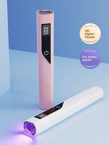 便携式UV美甲灯，可充电美甲烘干机带支架，手持迷你美甲固化灯，沙龙专业UV/LED美甲凝胶灯 - 彩色 - 查看 6