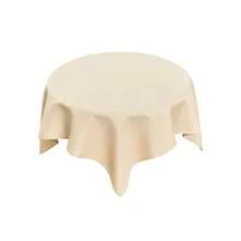 Eeivs Small Square Tablecloth 36 X 36 Inch Washable Polyester Table Cloth Solid Beige Heavy Duty Fabric Coffee Table Cover For Dining Home Kitchen Party Wedding,Beige36inchx36inchSquare - 米色 36 吋 x 36 吋正方形 - 查看 2
