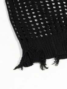 Áo sweatshirt tay ngắn cổ tròn in chữ khoét rỗng dáng rộng thoải mái hiệu ANDREILEE, phong cách thể thao năng động mùa xuân hè dành cho cả nam và nữ, phù hợp cho sinh viên. - màu đen - Xem 8