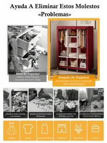 Clóset Armable con Tela Repelente al Polvo, Estructura Resistente y de Alta Calidad - Diseño Práctico y Estético para una Organización Eficiente del Hogar - Clóset Modular Armable con Tela Resistente y Antipolvo - Almacenamiento Práctico y Elegante para Ropa y Accesorios, Fabricado con Materiales de Alta Durabilidad - Gris - Ver 10