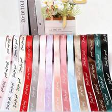 1 cuộn ruy băng polyester nhiều màu sắc, dài 30m, rộng 25mm, in chữ "JUST FOR YOU", đa năng dùng cho bó hoa, gói quà, trang trí. - Nhiều màu - Xem 2