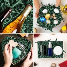 Crinkle Paper Filler, Shredded Paper For Gift Baskets, 1/2LB (8 Oz) Crinkle Cut Papers Shred, Bridesmaid Engagement Gift Boxes Bags Filler, Tissue Gifts Basket Boxes Bags Fillers, PacFKing Grass Confetti,Darkgreen - 深綠色 - 查看 6