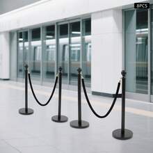 ZhdnBhnos Pcs Black Stanchion Posts, Crowd Control Barrier Set With  Velvet Ropes( FT), Stainless Steel Queue Line Divider For Events, Weddings, Hotels, Theaters, Public Areas, Black - Variant,3 - View 6
