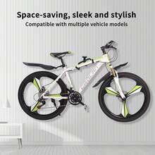 Piorlado Bike Wall Mount - Adjustable Distance For Bike Storage Wall - MTB, Road Bike, E-Bike Compatible - Space Saving Bike Rack Black - Black - View 4