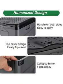 升级版 XL 成人便携式马桶，超大便携式旅行冲水马桶带盖，成人和儿童适用高位露营马桶，适用于汽车、徒步旅行、海滩和露营的紧凑型便携式马桶 - 彩色 - 查看 6