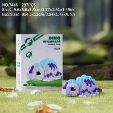 Cute Mini Dinosaur DIY Building Blocks Assembly Gift Set - Multicolor - View 8