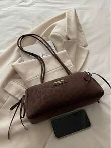 Geantă nouă la modă cu imprimeu leopard, potrivită pentru petreceri, ieșiri, vacanțe, cumpărături și utilizare zilnică, poate depozita monede, telefoane, potrivită și ca geantă de lucru pentru doamnele de birou, studentele și femeile care lucrează, geantă elegantă de doamnă - Cafea - Vizualizare 5