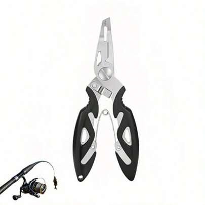 Multitool Fishing Pliers Stainless Steel Multi-Tool With Spring-Loaded Design Anti-Slip Grip Line Cutter Hook Remover For Saltwater Fishing