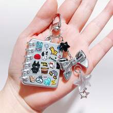 1pc Cute Badminton Racket Shaped Keychain, Suitable For Earphone Case, Bag, Phone, Keys - Silver - View 12