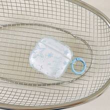 Minimalist Blue Line Star Hanging Ring Earphone Case Compatible With AirPods Pro 2, Cute Apple 4 Minimalist 3 New 1/2 Generation Earphone Case For Women