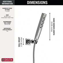 Delta Tap 55140 - Alcachofa de ducha de mano con manguera, 5 pulverizaciones Touch-Clean H2Ocintica - cromo - Ver 4