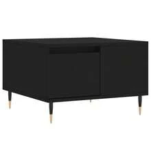 vidaXL Table basse noir 55x55x36,5 cm bois d'ingénierie - Noir - Voir 3