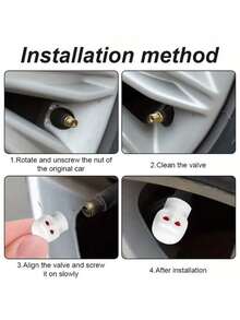 2pcs/Pack Skull Shaped Copper Alloy Tire Valve Caps Set, Corrosion Resistant, Universal Valve Stem Covers For Cars, Trucks, Motorcycles, SUVs And Bicycles - Multicolor - View 7