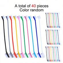 40pcs/Set Cat & Dog Toothbrush, Soft Bristle Double-Sided Toothbrush Suitable For Large Dogs & Cats, Suitable For Most Pets