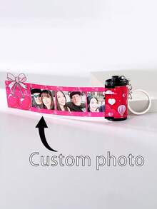 Llavero personalizado con película de cámara, llavero con texto personalizado, viene con álbum de fotos, regalo de aniversario - Multicolor 1 - Ver 9