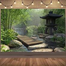 The Background Of 2D Flat Banner Garden-Spring Garden-Is Suitable For Wedding, Engagement And Birthday. The Design Is Easy To Hang. - Multicolor-6 - View 6