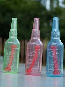 Colorful Squeaky Wine Bottle Chew Toy For Medium/Large Dogs, Interactive Pet Toy For Teeth Cleaning And Grinding - Multicolor - View 3