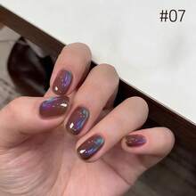 MISS MIANEL 10ML 1pc 日出貓眼美甲膠美白美甲組 冬季風格 新款熱門冬季紅色系 絲綢玻璃珠追光磁吸貓眼美甲凝膠 紅色美甲 金色美甲 美甲沙龍獨家 法式美甲 復活節美甲 - 彩色 - 查看 16