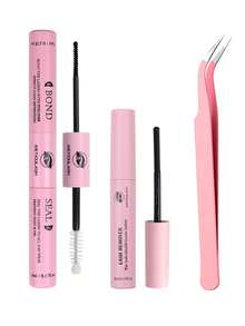 10ml Eyelash Extension Glue, Single Lash Glue, Cluster Lash Glue, 2-In-1 Glue, Super Strong Adhesive Eyelash Extension Glue, 5ml Eyelash Glue Remover, Waterproof Quick-Drying, Natural Lifting Eyelash Effect, Non-Irritating Eyelash Glue, Tweezers, Makeup Brush, Dual-Ended Eyebrow Brush, Eyebrow Brush - Multicolor - View 27