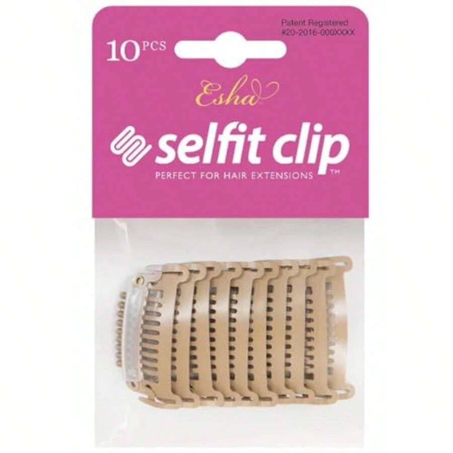 DEsha SELFIT Clip 10PCS Hair Extension Clips For Weaving Hair Converts Wefts Into Clip-Ins Easy DIY Makeover No Damage Comfortable All Day Available In Natural Light Brown Dark Brown LIGHT BROWN - LightBrown - View 1