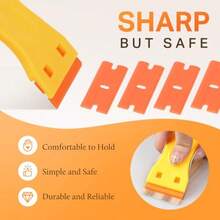 Hair Extension Tape Remover Scraper Tool With 10pcs Plastic Replacement Blades And 24 Tape Tabs - As Pic - View 2