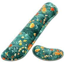 Enlarge Keyboard Wrist Rest Pad, Memory Foam Set Wrist Cushion Support For Easy Typing & Pain Relief,  Wrist Pad, Anti-Slip Wrist Support For Gaming, Computer, Office, Forest Flowers - GentleForestFlowers - View 1