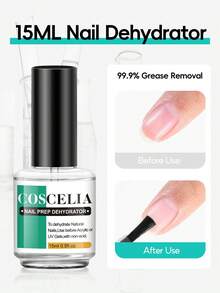 coscelia 1/2pcs 15ml Nail Dehydrator And Base Coat Set, Nail Base Coat And Dehydrator Manicure Kit, Suitable For Air Dry Nails, Women DIY Nail Salon Gift - Multicolor - View 15