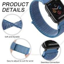 20/22mm Nylon Loop Strap Compatible With Redmi Watch 5 Active/Ltie Sport Band Lightweight Breathable Wristband Adjustable Comfortable Watch Strap - 22mm - View 5