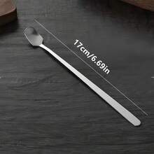 2pcs Stainless Steel Wax Mixing Spoon - 6.69 Inch Long Handle, Convenient For Melting And Making Candle Wax Molds - Silver - View 2