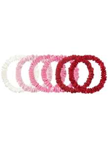 Conjunto de 6 elásticos de cabelo 100% seda de amoreira pura. Elegantes, macios e confortáveis, complementam qualquer look. Acessórios para cabelo, prendedores de rabo de cavalo, elásticos de cabelo, presilhas elásticas. - Multicolorido - Ver 2